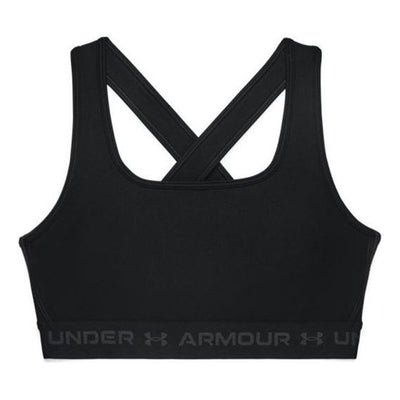 (WMNS) Under Armour Crossback Mid Sports Bra Asia Sizing 'Black Jet Gray'