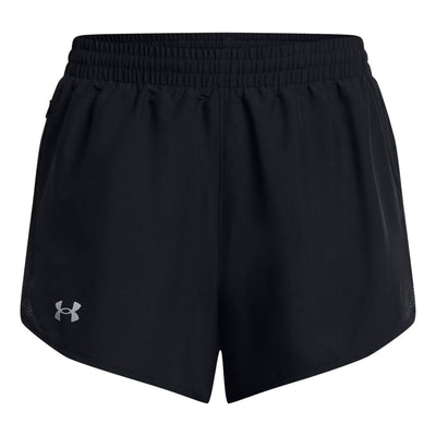 (WMNS) Under Armour Fly-By 3" Shorts Asia Sizing 'Black Reflective'