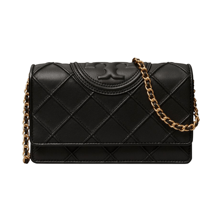 Tory Burch Fleming Chain Wallet 'Black'