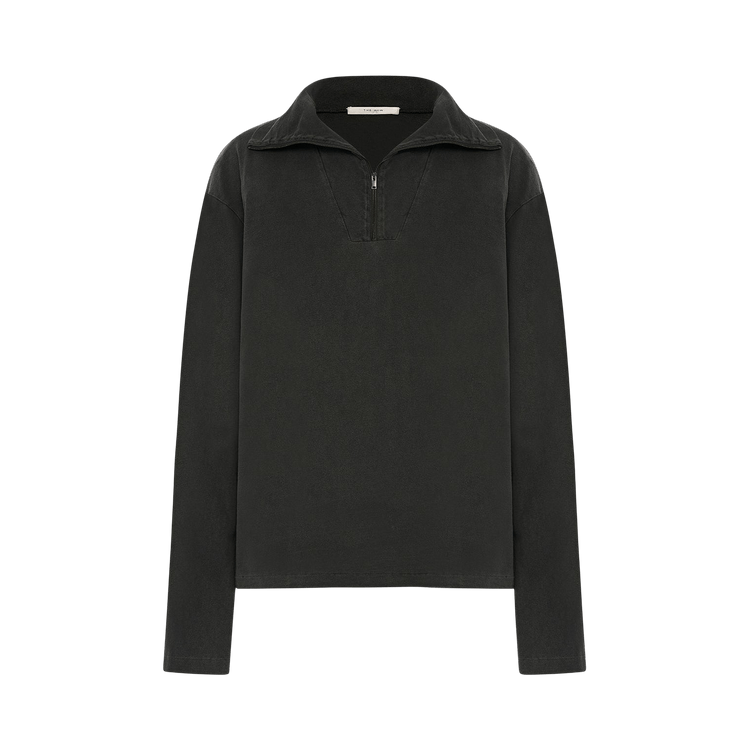 The Row Mabon Zip Up Top 'Faded Black'