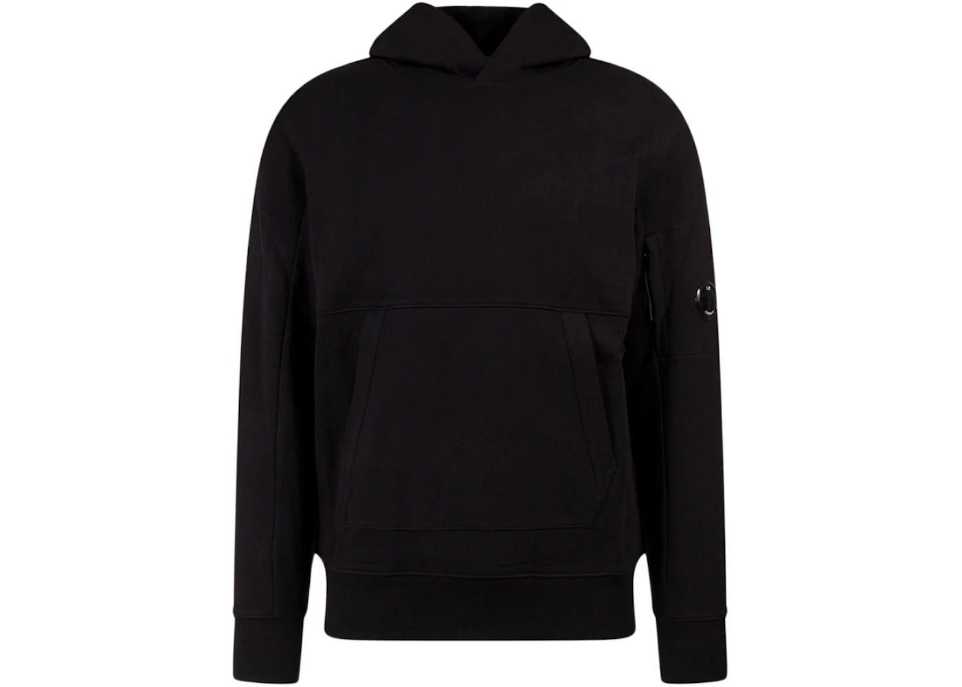 C.P. Company Diagnol Raised Fleece Hoodie Black