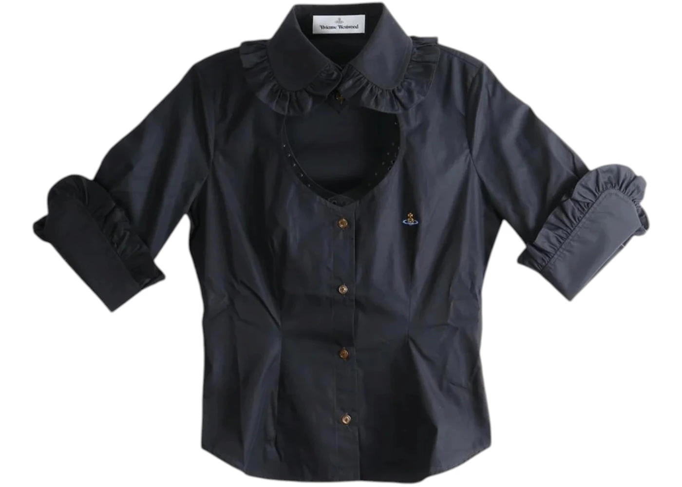 Vivienne Westwood Women's SS Toulouse Frill Shirt Black