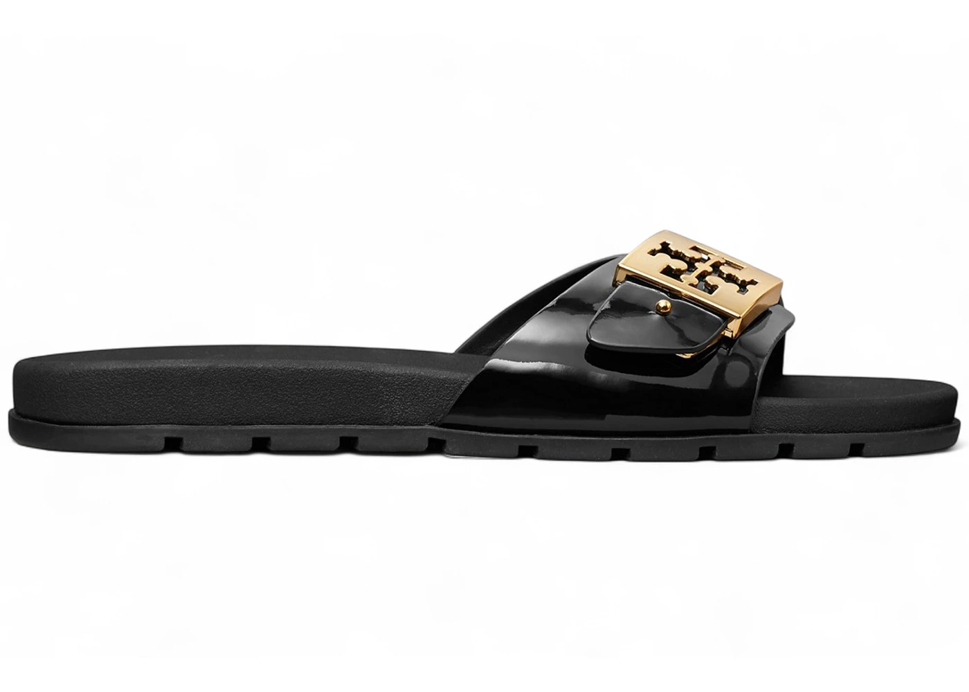 Tory Burch Mellow Slide Black Gold (Women's)