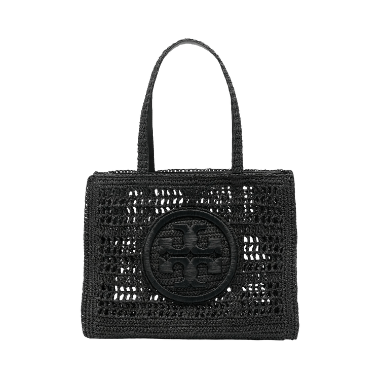Tory Burch Ella Hand-Crocheted Small Tote 'Black'