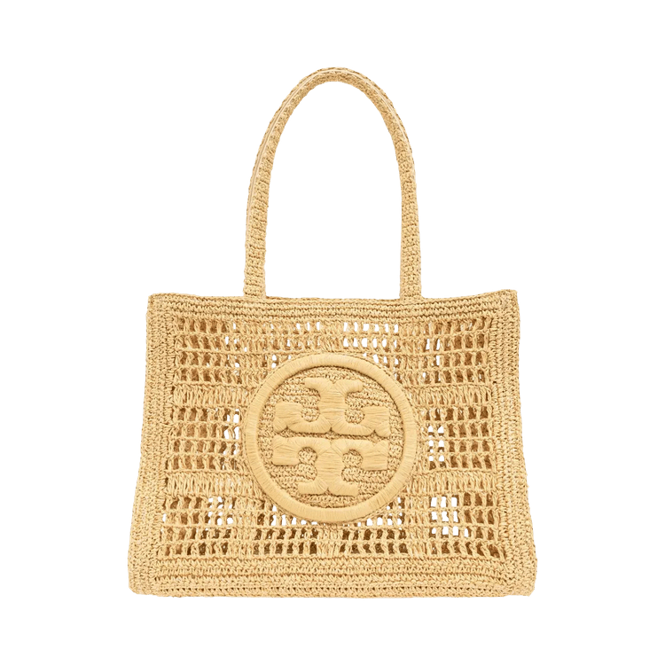 Tory Burch Ella Hand-Crocheted Small Tote 'Natural'