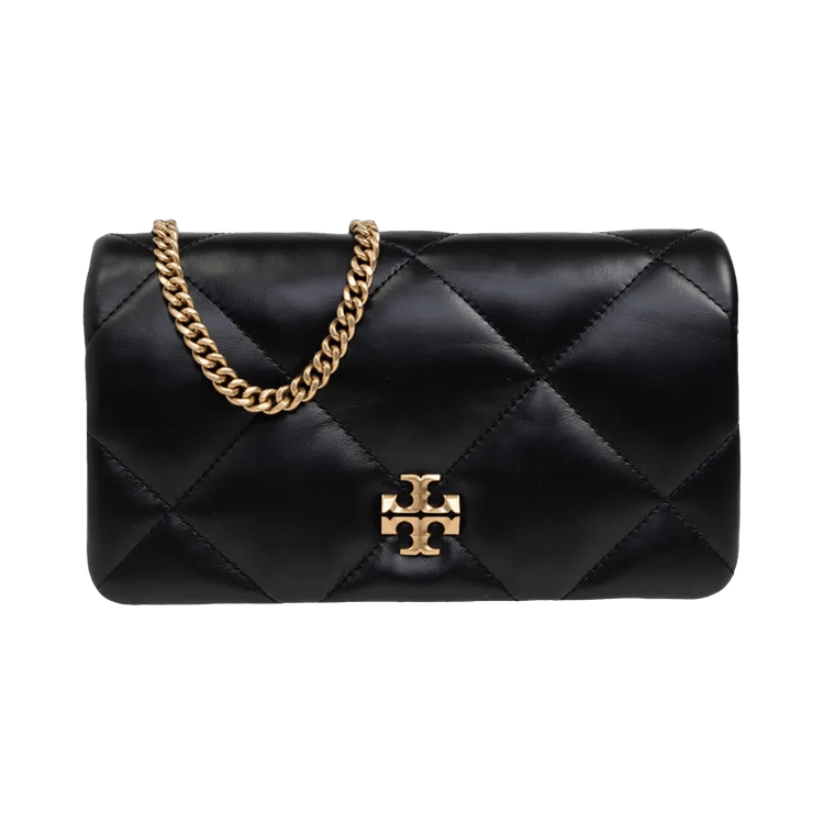 Tory Burch Kira Diamond Quilt Chain Wallet 'Black'