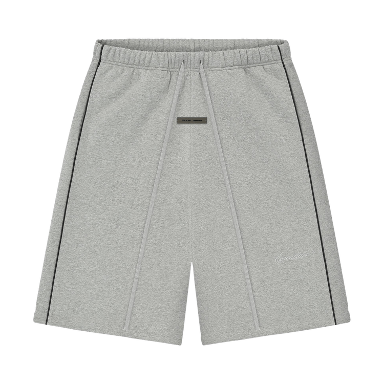 Fear of God Essentials Relaxed Fleece Sweatshort With Piping 'Concrete Heather/Black'