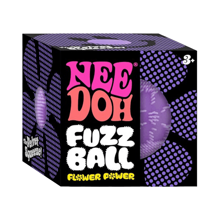 NeeDoh Flower Power Fuzz Ball Squishy Fidget Toy 'Purple'
