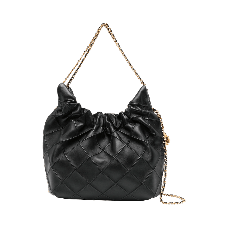 Tory Burch Fleming Mini Hobo Bag 'Black'