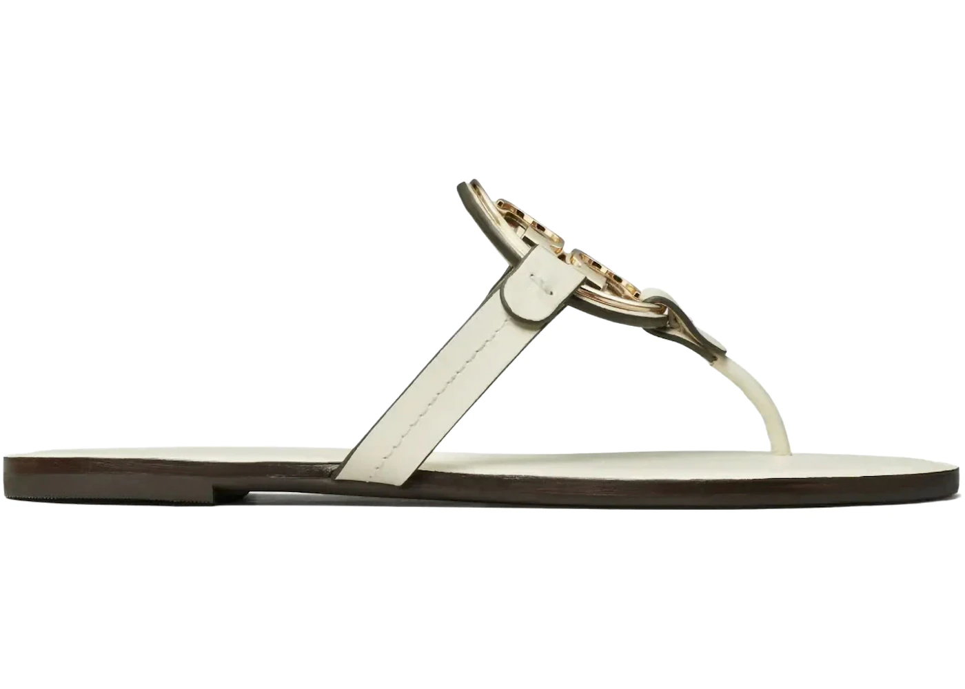 Tory Burch Metal Miller Sandal Cream Gold (Women's)