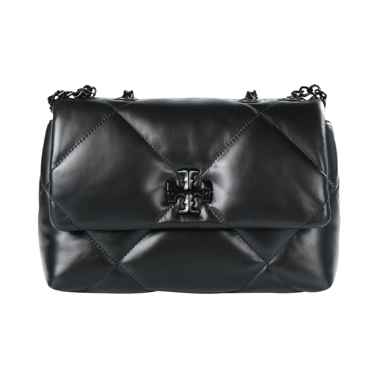 Tory Burch Kira Diamond Quilt Powder Coated Small Convertible Shoulder Bag 'Black'