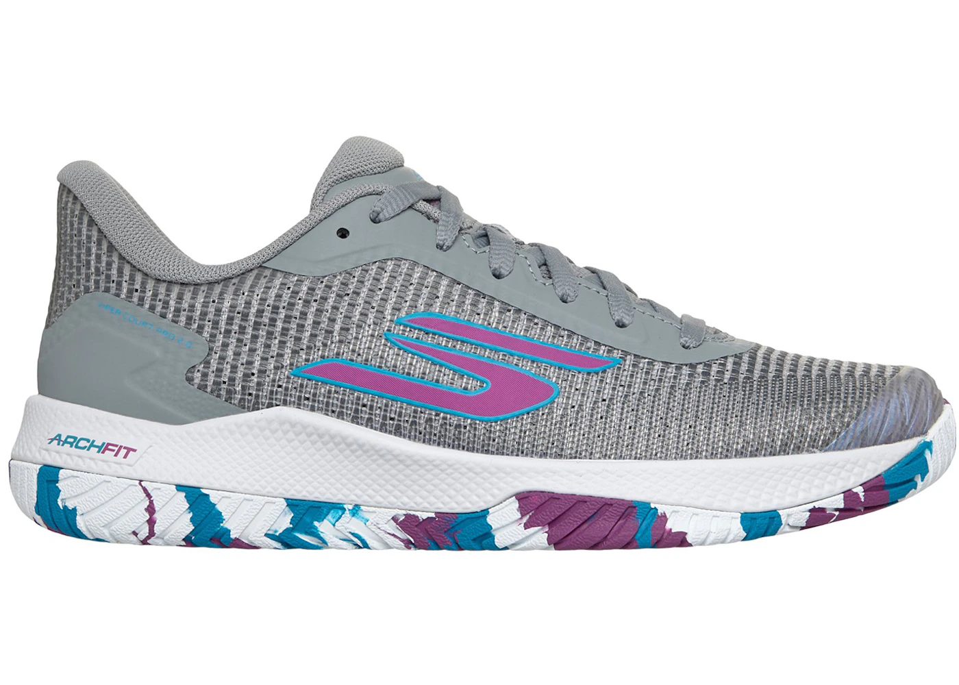 Skechers Viper Court Pro 2.0 Grey Pink Blue (Women's)