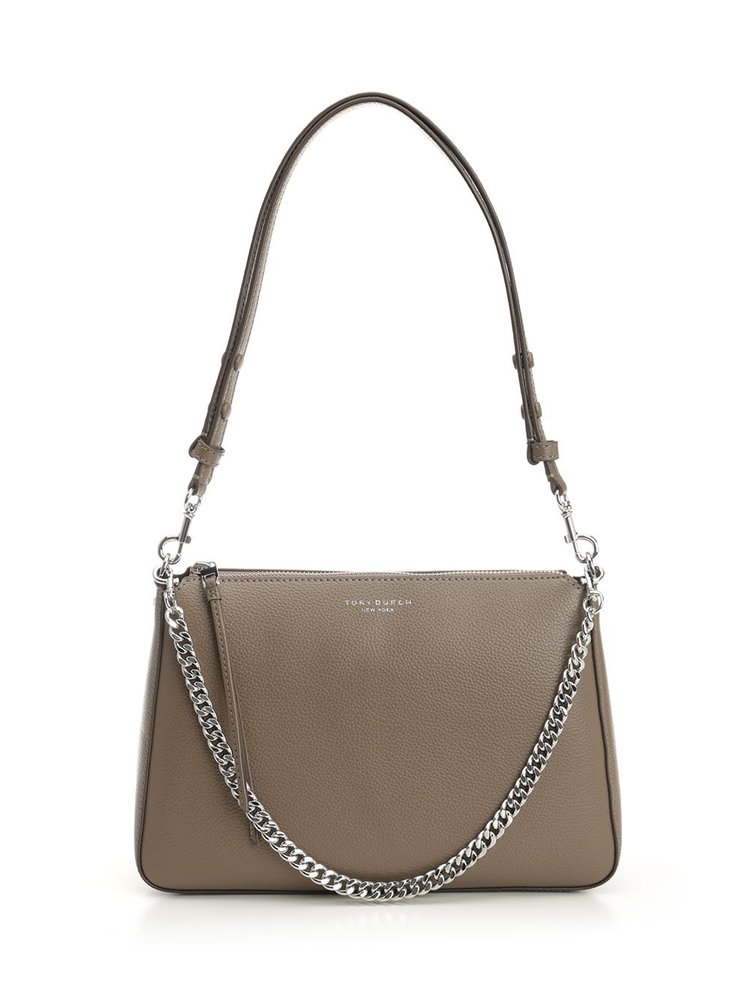 Tory Burch Chain-Linked Zipped Shoulder Bag