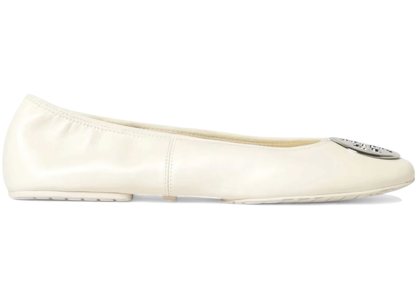 Tory Burch Reva Ballerinas Light Cream Silver (Women's)