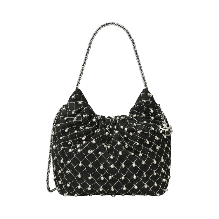 Tory Burch Fleming Bell Mini Hobo Bag 'Black'