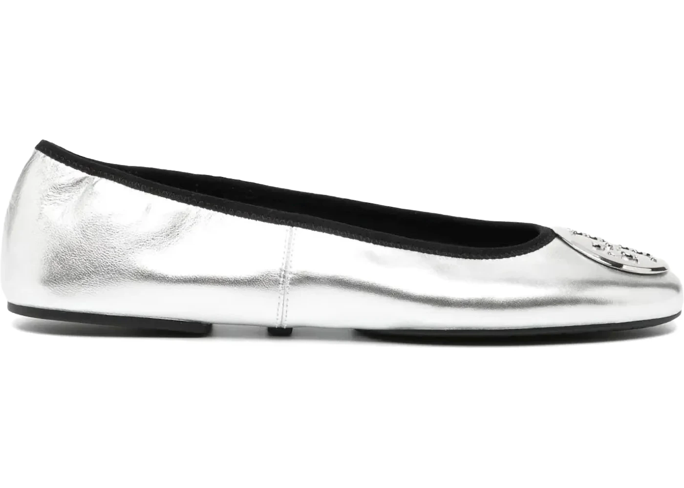 Tory Burch Reva Travel Ballet Silver (Women's)