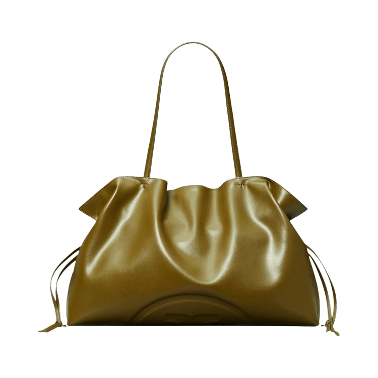 Tory Burch Natuura Drawstring Tote Bag 'Dark Olive'