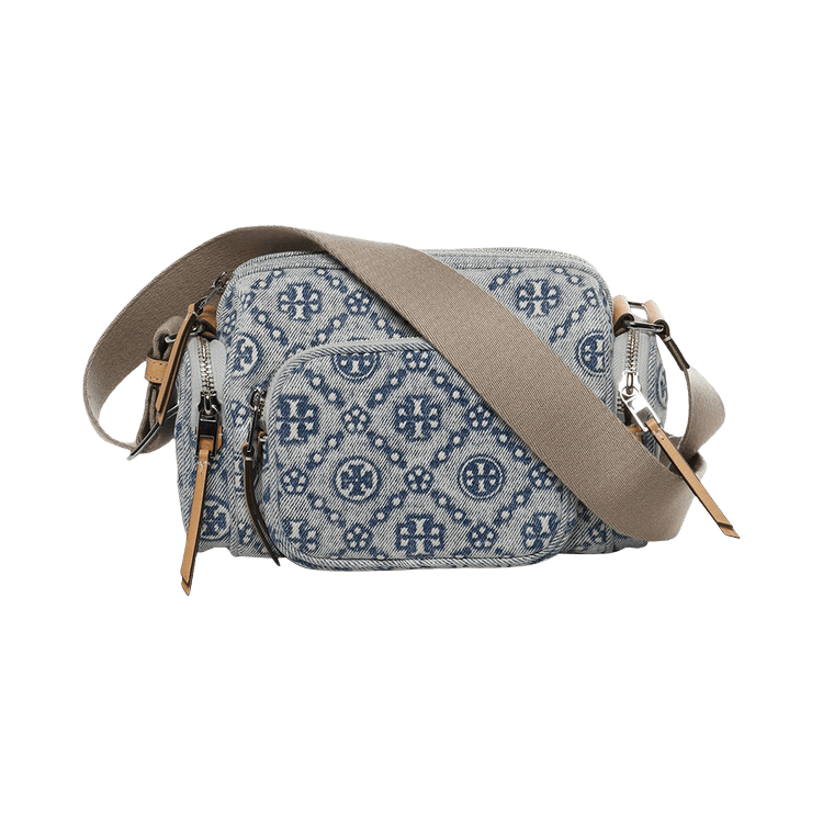 Tory Burch T Monogram Denim Pocket Crossbody 'Powder Blue'