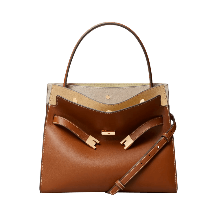 Tory Burch Lee Radziwill Small Double Bag 'Aged Tan'