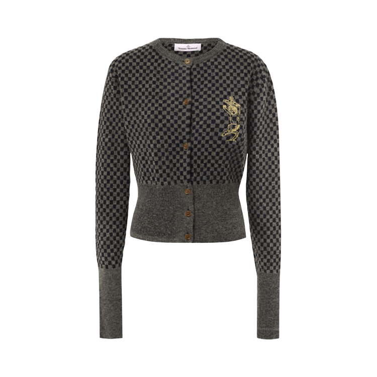 Vivienne Westwood Checkmate Cardi 'Melange Navy'