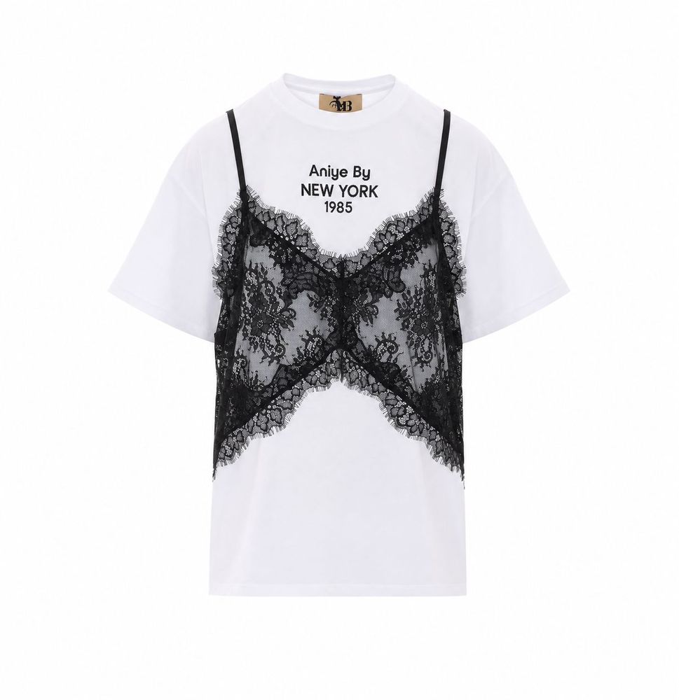 Aniye By Lace Overlay Oversized T-Shirts