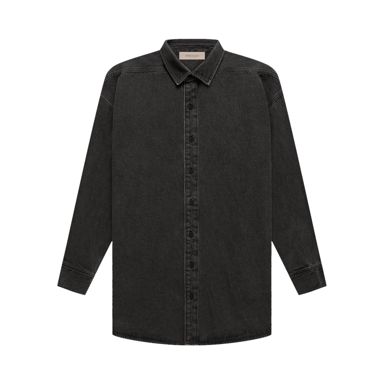 Fear of God Essentials Denim Long-Sleeve Shirt 'Black'
