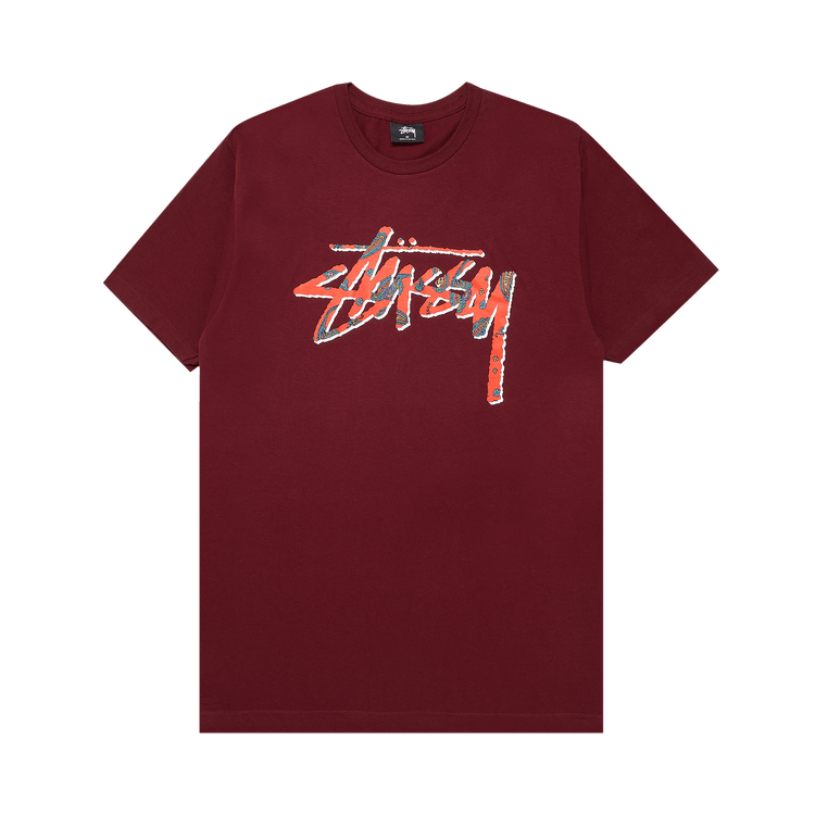 Stussy Paisley Stock Tee 'Wine'