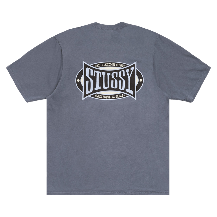Stussy Champion Oval Tee Pigment Dyed 'Navy'
