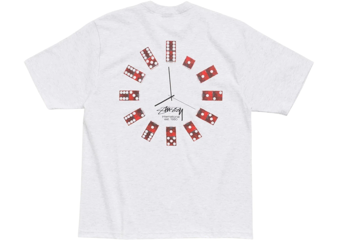 Stussy Dice Clock Tee Ash Heather