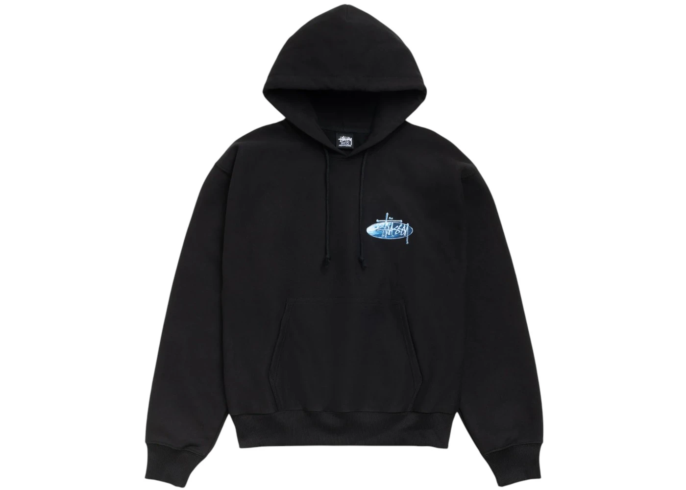 Stüssy Wave Oval Hoodie Black
