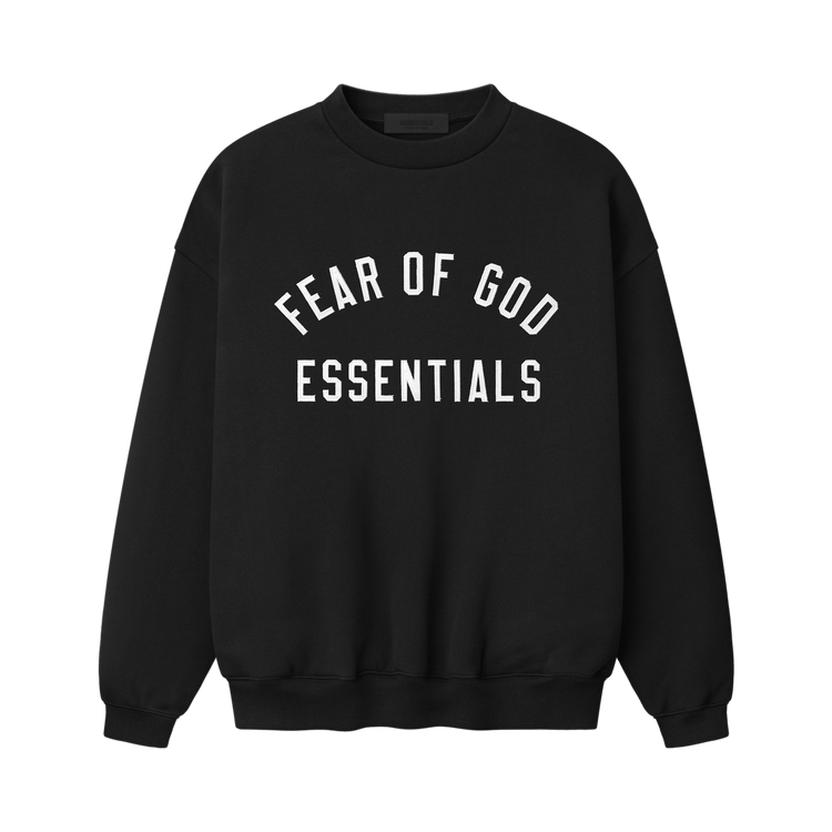 Fear of God Essentials Varsity 90s Crewneck Sweatshirt 'Vintage Black'