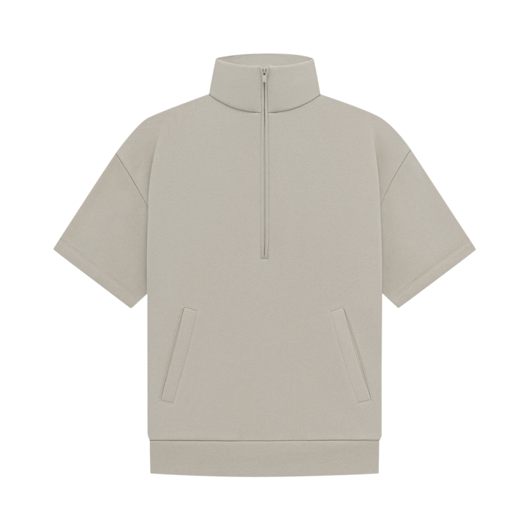 Fear of God Essentials Half Zip 3/4 Sleeve Shirt 'Seal'
