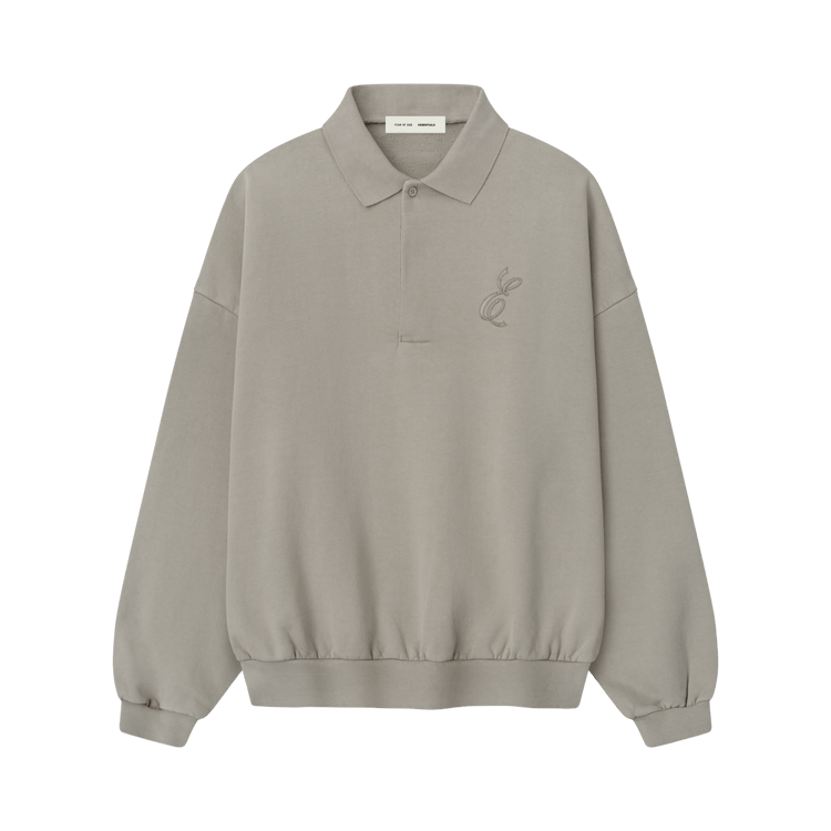 Fear of God Essentials Classic Polo Sweatshirt 'Smoke Grey'