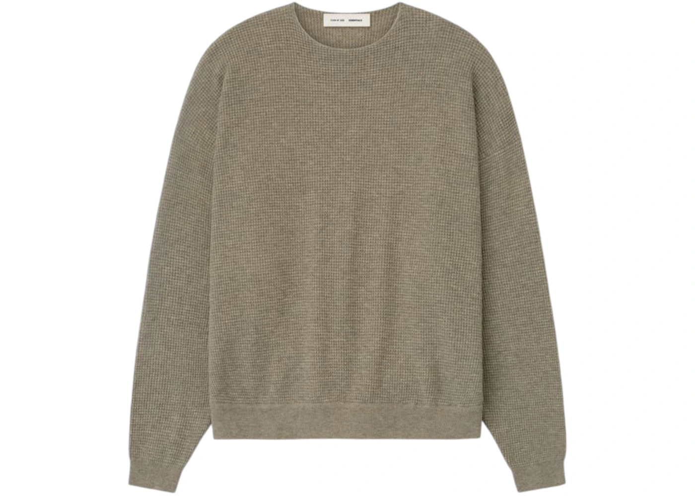 Fear of God Essentials Waffle Crewneck 90's Sweater Homestead Heather