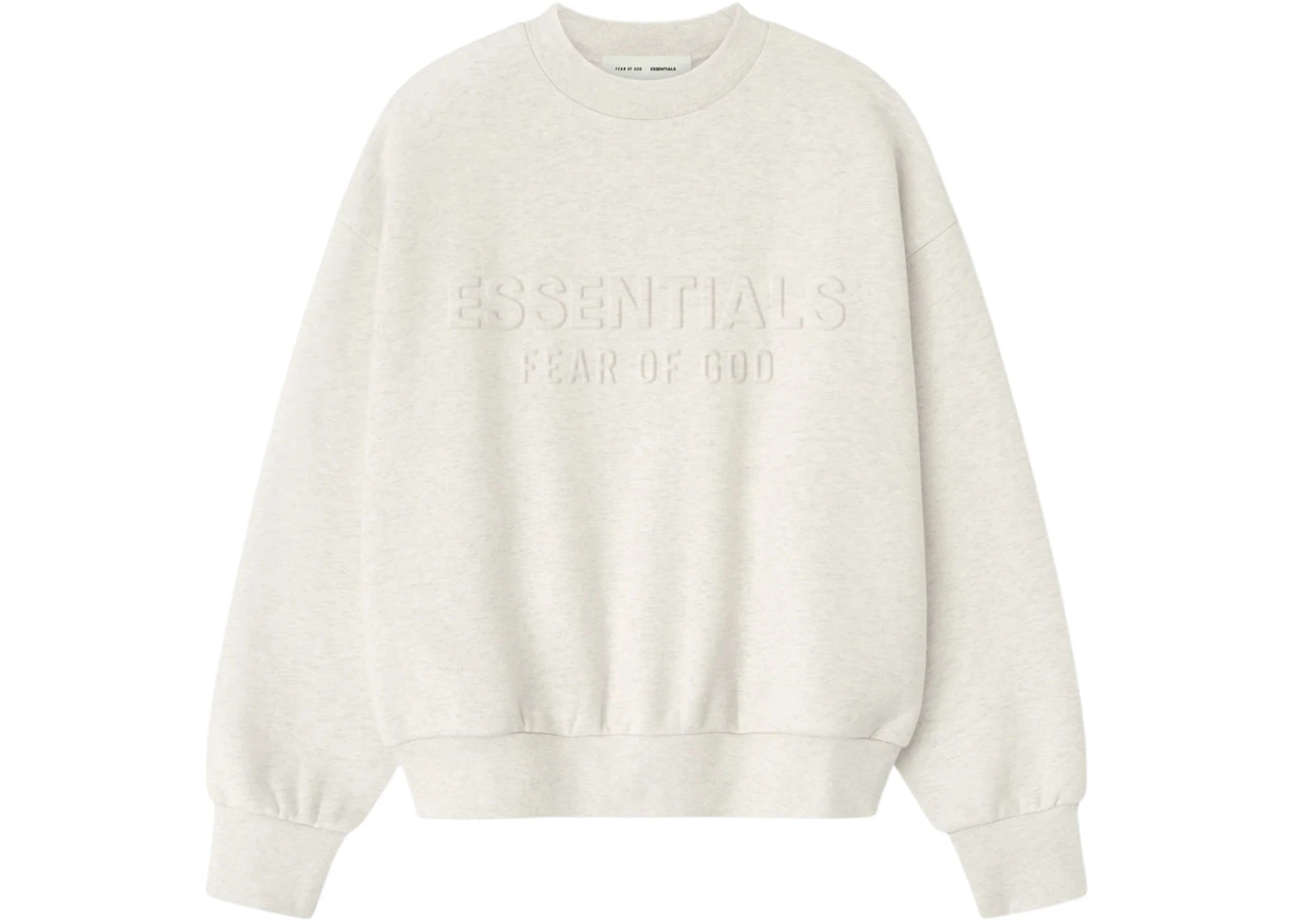 Fear of God Essentials Embossed Classic Crewneck Sweatshirt Oatmeal Heather