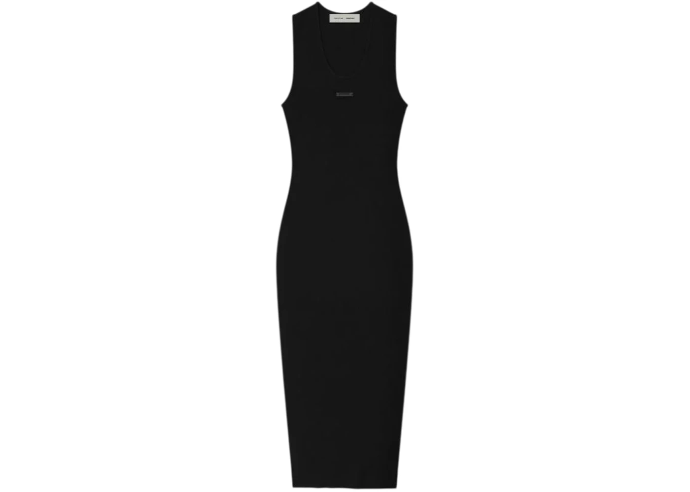 Fear of God Essentials Womens Rib Tank Dress Vintage Black