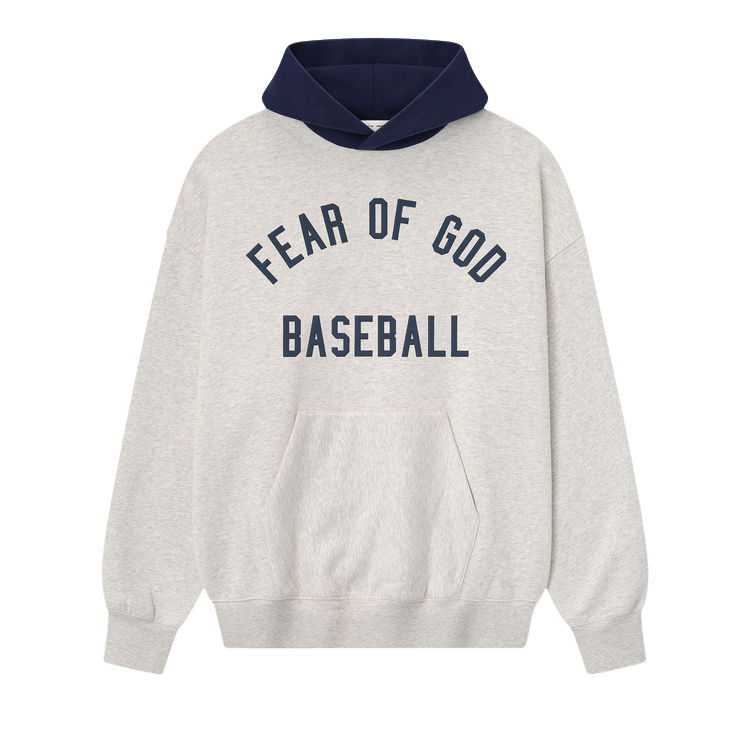 Fear of God Essentials MLB Sport Hoodie 'Oatmeal Heather/Midnight Navy'