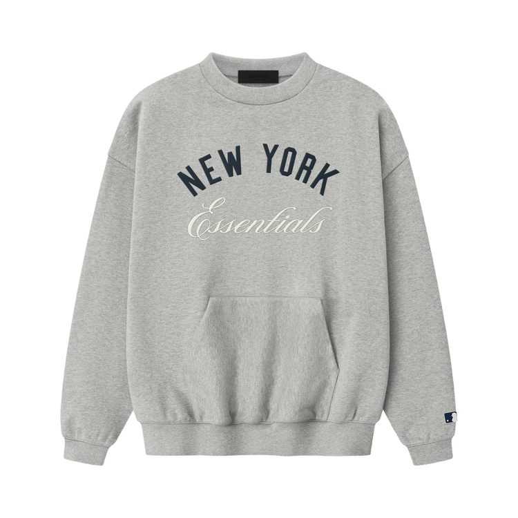Fear of God Essentials Yankees Sport Crewneck 'Concrete Heather'