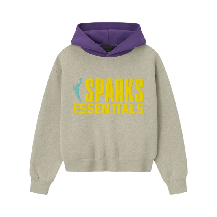 Fear of God Essentials x NBA Sparks Classic Hoodie 'Heather Stone/Purple Reign'