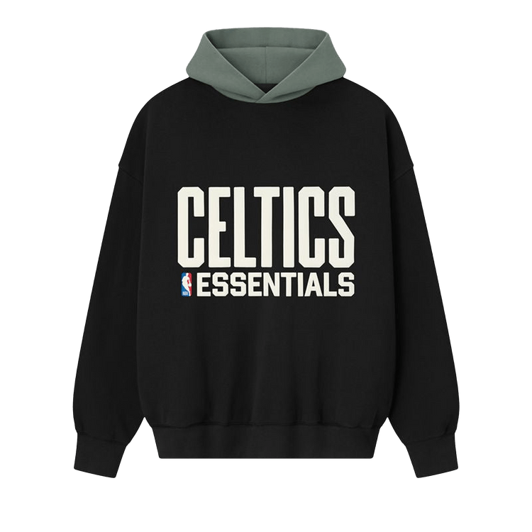 Fear of God Essentials x NBA Celtics Sport Hoodie 'Black/Balsam Green'