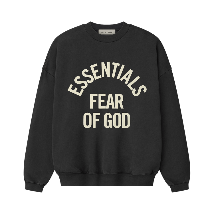 Fear of God Essentials Campus 90's Crewneck Sweatshirt 'Faded Black'