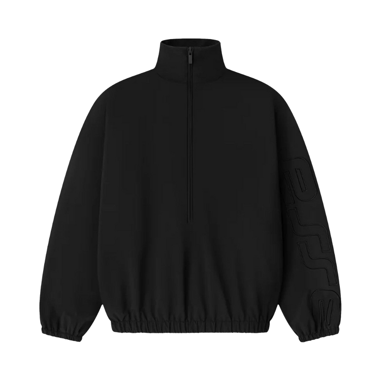 Fear of God Essentials Active Trace 1/2 Zip Track Jacket 'Vintage Black'