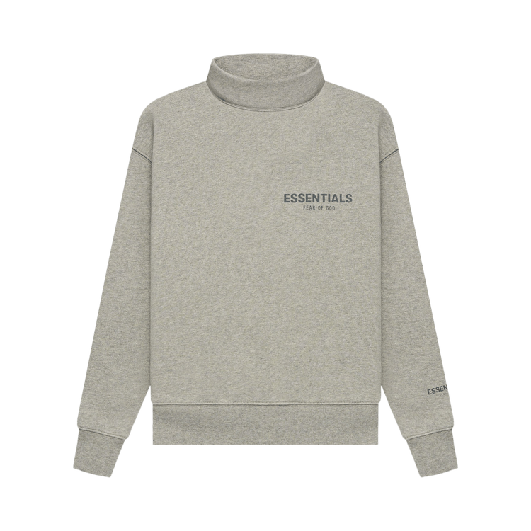 Fear of God Essentials Kids Mockneck 'Dark Heather Oatmeal'