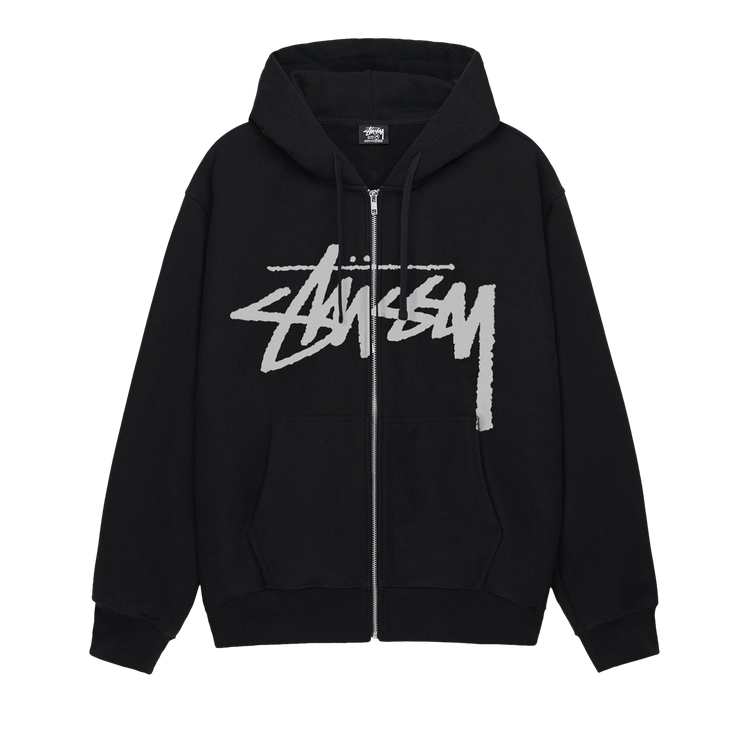 Stussy Stock Zip Hoodie 'Black'