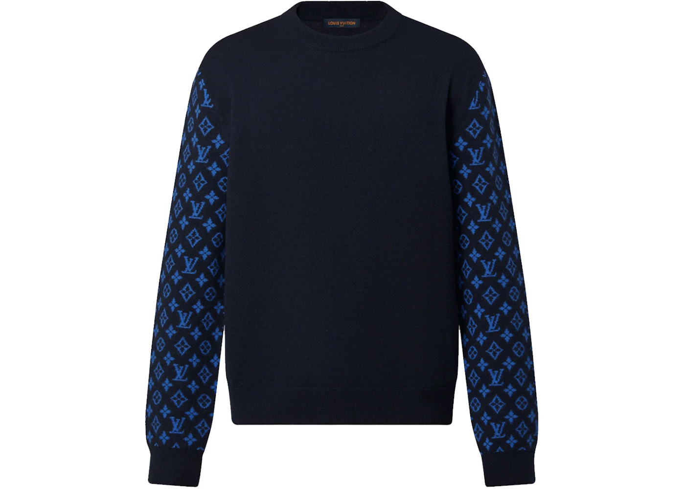 Louis Vuitton Monogram Mix Cashmere Crewneck Total Eclipse