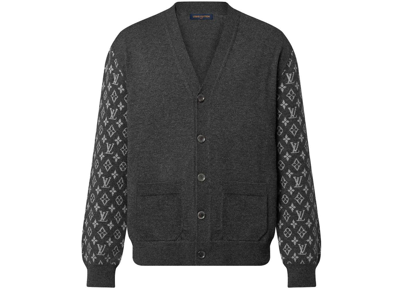 Louis Vuitton Monogram Mix Cashmere Cardigan Anthracite