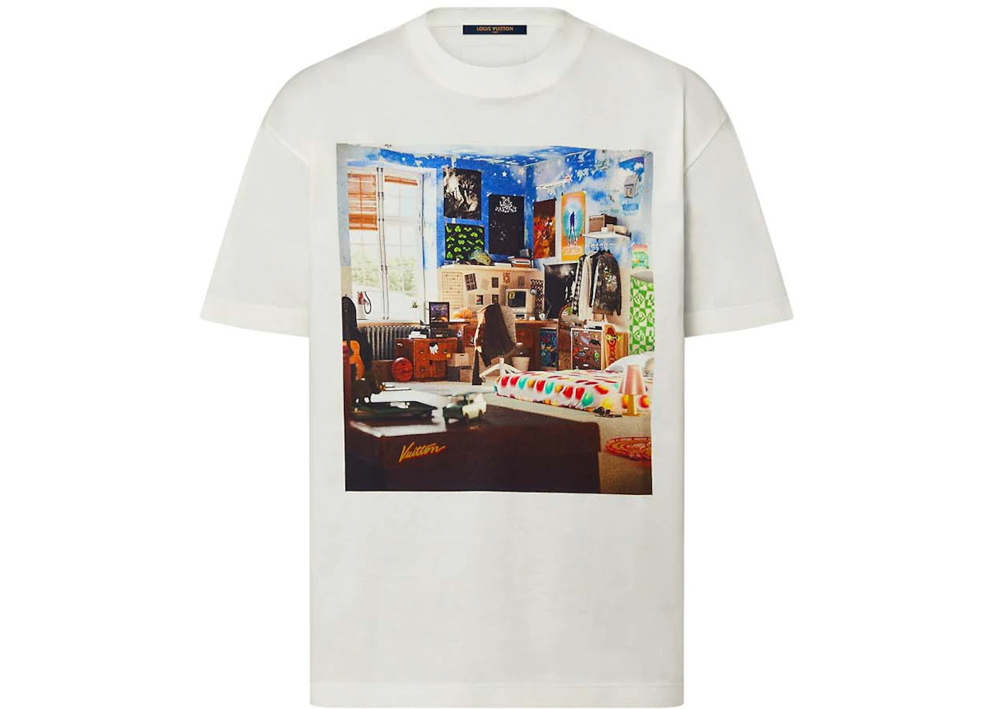 Louis Vuitton Printed Cotton T-shirt Milky White