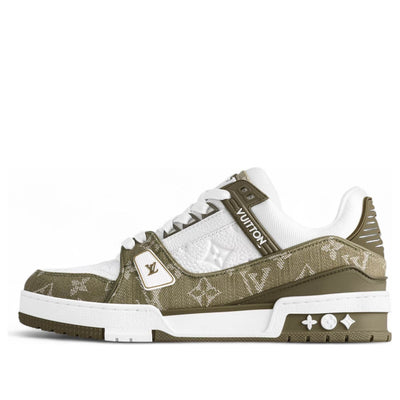 LOUIS VUITTON LV Trainer 'White Khaki Green'
