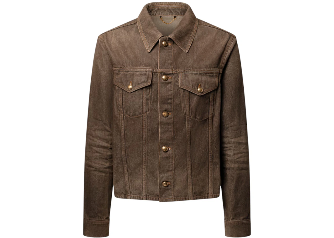 Louis Vuitton Coffee Indigo Denim LS Shirt Coffee Bean