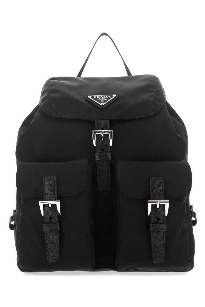 Prada Logo Plaque Small Backpack